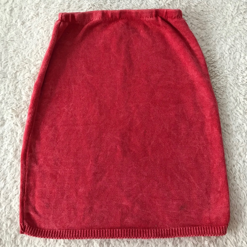 Erik Stewart Red Knit Short Skirt
